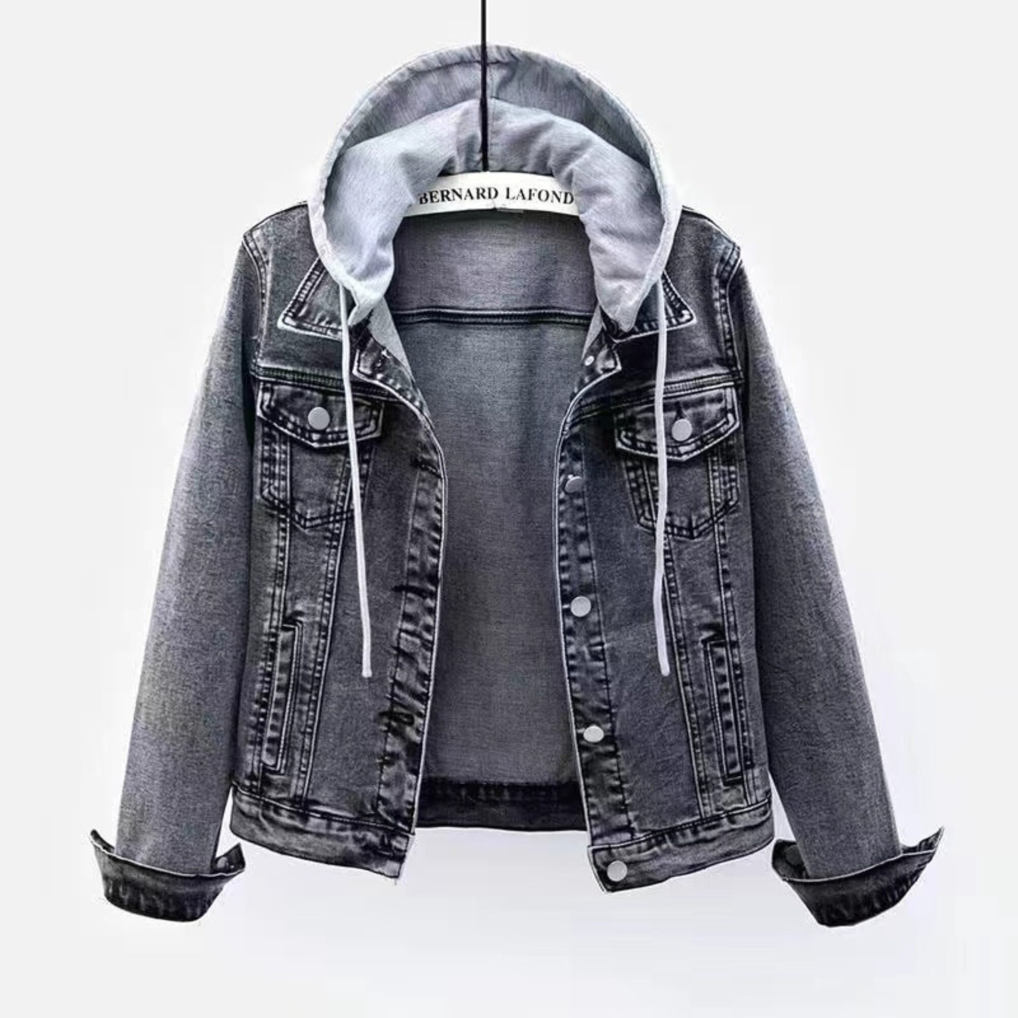 Hooded Denim Jacket - Etsy