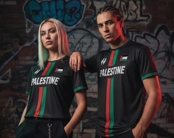 Camiseta de fútbol de Palestina Camiseta de fútbol de Palestina Camiseta de Palestina gratis Camiseta personalizada con nombre Camiseta unisex