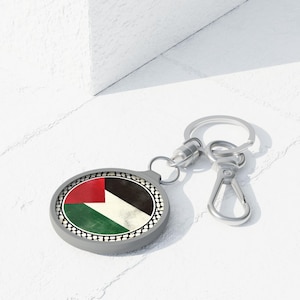Palästina Schlüsselanhänger Flagge Keyring Arabisch Geschenk für Männer Frauen Taschenanhänger Accessoire