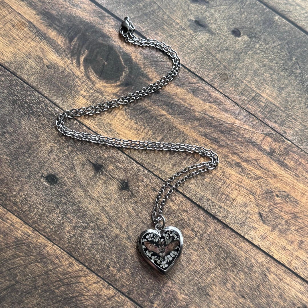 White Bat Locket - Etsy