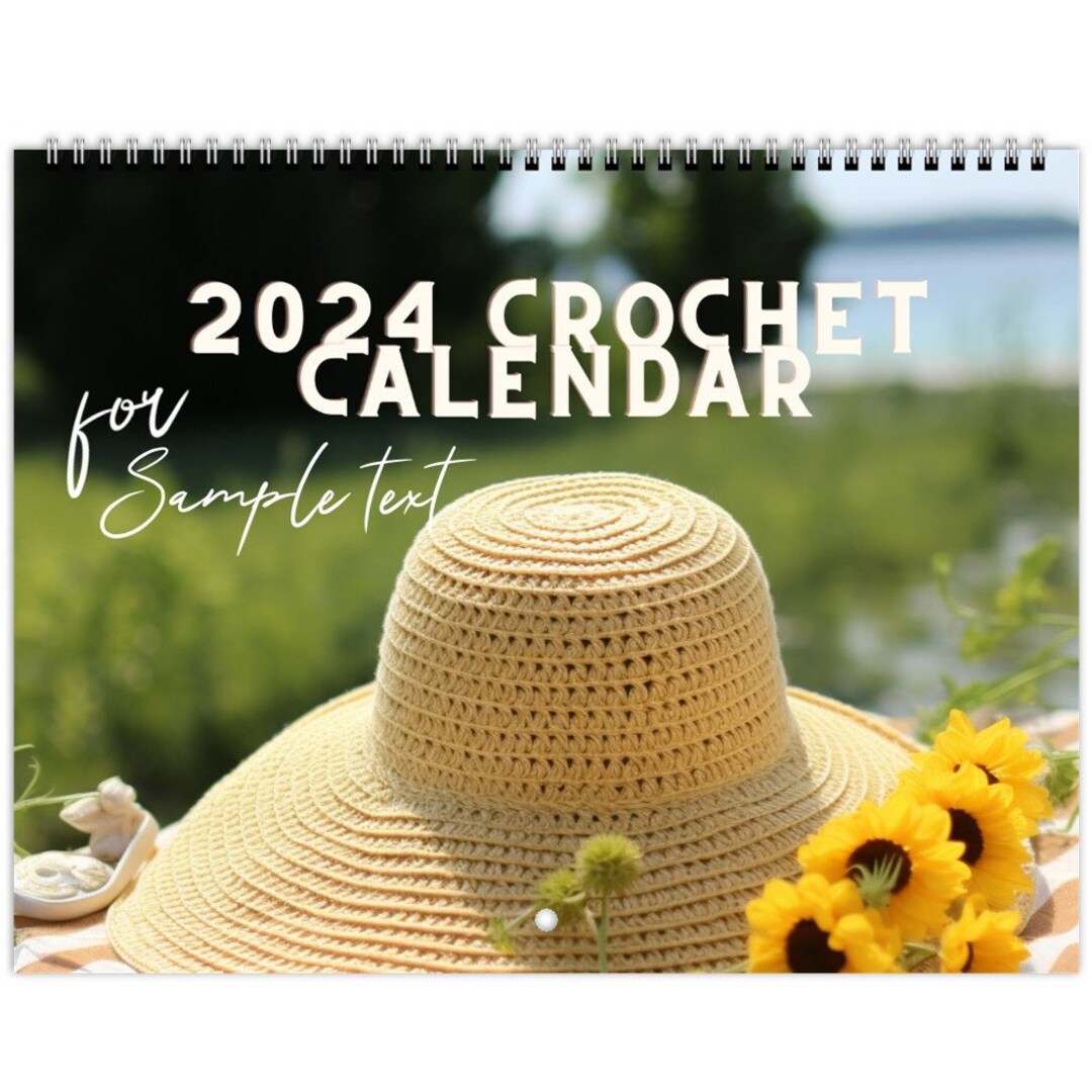 Personalized Crochet Wall Calendars Gift for Crochet Customized 2024