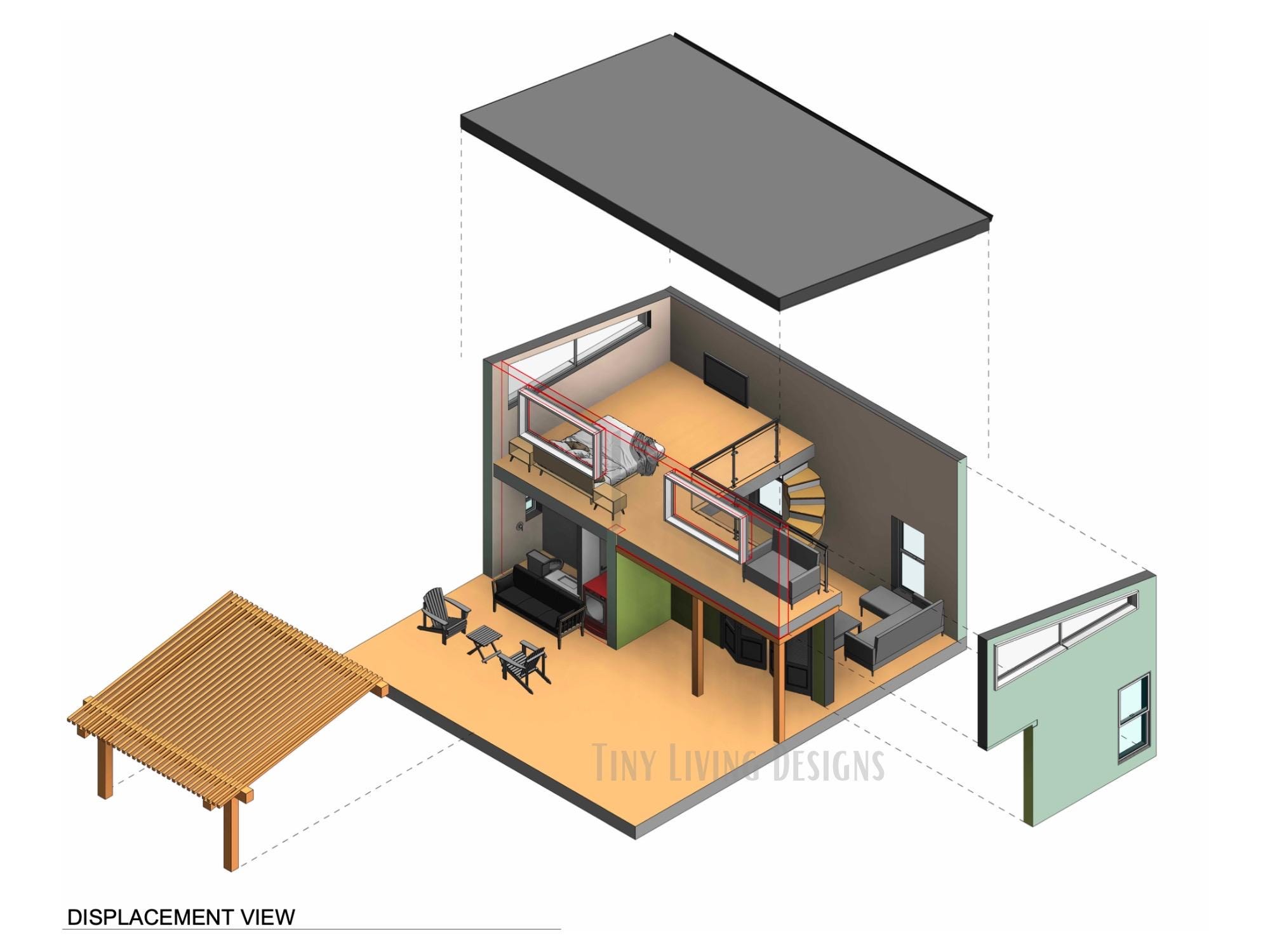 17x27 Modern Tiny Home Plans | Small Tiny House Blueprints | Full Set ...