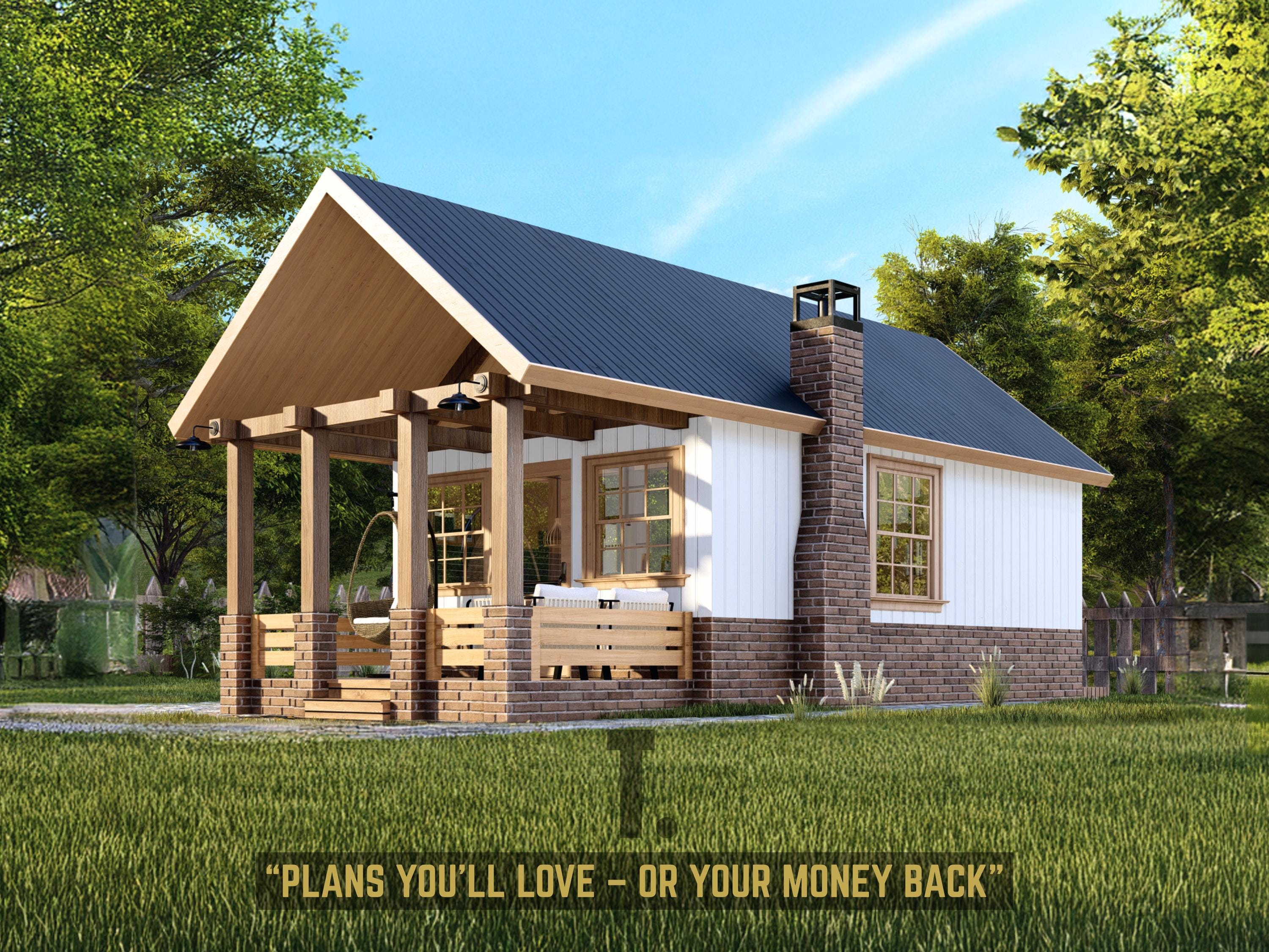 26x16 Modern Tiny Home Plans | Permit Set Tiny Home Blueprints | Small ...