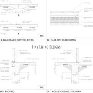 20X30 Modern Tiny Home Plans Small Tiny House Blueprints Full Set Plans for Tiny Home Log Cabin Plans Tiny Home Blueprints image 6