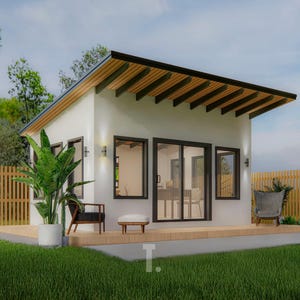 ADU-abonnementen van 16 x 16 inch | Kantoorplannen achtertuin | Poolhouse-plannen | Kantoorplannen | Architectonische plannen ADU achtertuin: pdf's en CAD