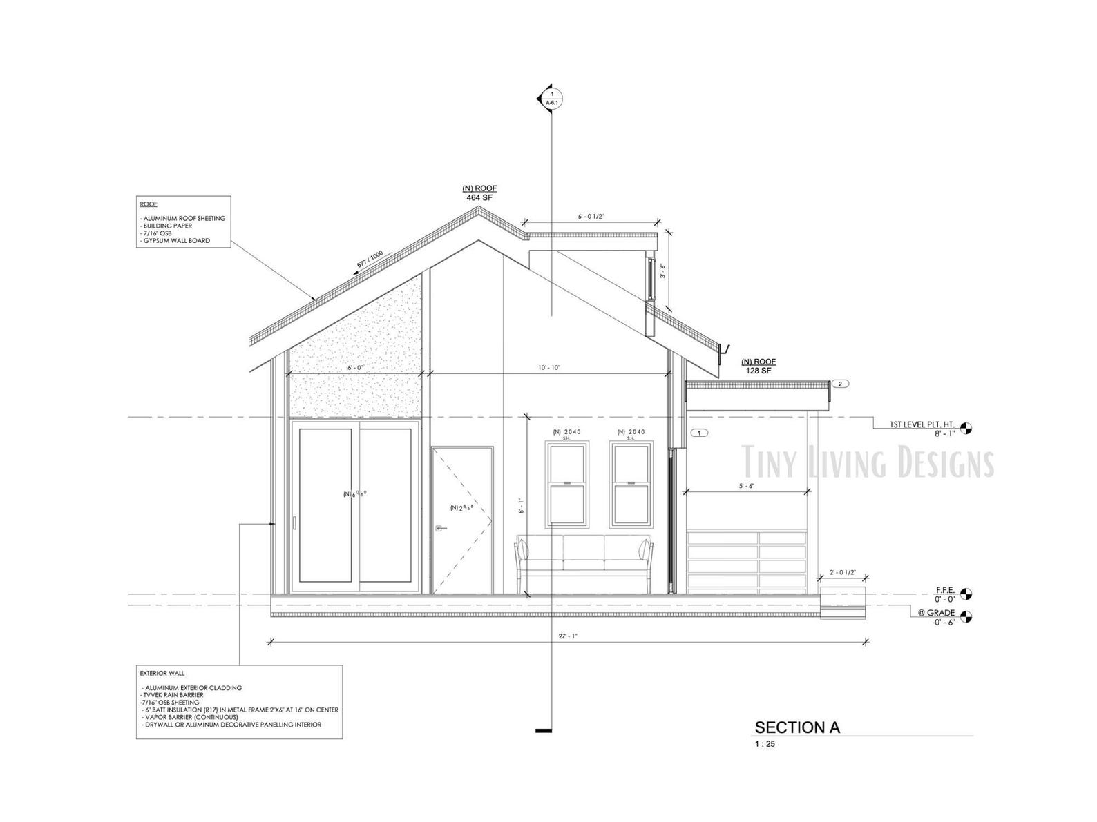 16' X 16' Cabin Plans | 327SF Small House Plans | Tiny Home Floor Plans ...
