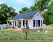 16' x 26' Modern Tiny Home Plans | Permit Set Tiny Home Blueprints | Small Tiny House Blueprints | Cabin Plans | Cottage Floor Plans