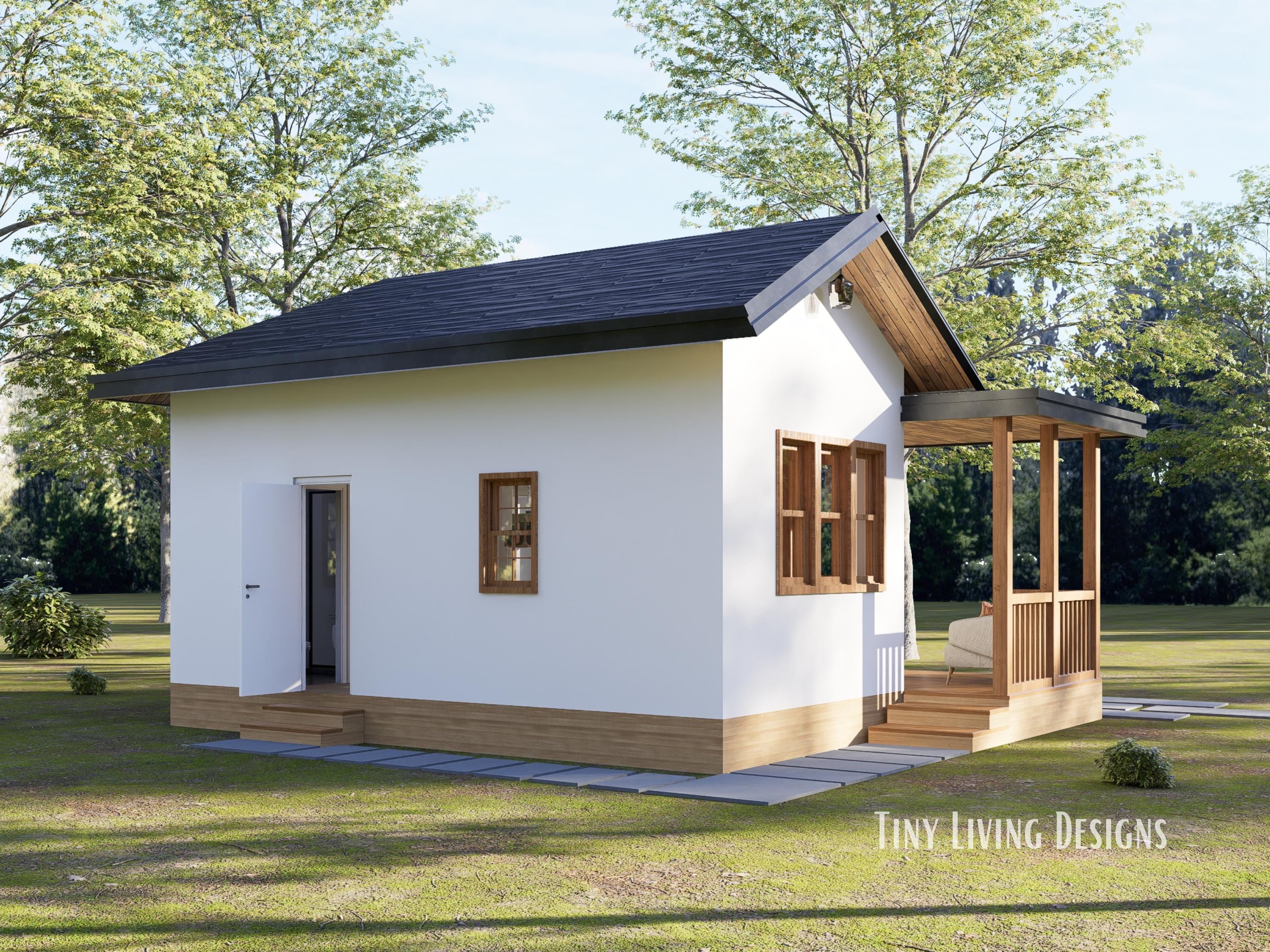 22x24 Tiny Home Plan Tiny House Floor Plans DIY Tiny Home Framing Plans ...