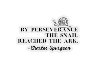 Charles Spurgeon Snail Quote/Gereformeerde Theologie/Charles Spurgeon/Stickers