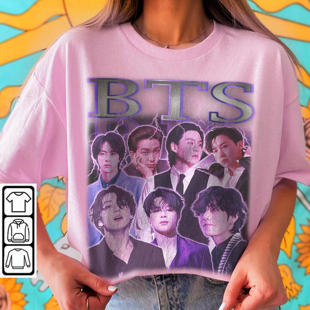 Suga Jungkook Jin Jimin RM J-Hope V T-Shirt Cotton Crew Neck Short Sleeve  Casual Loose Tee for K-pop Fans black1-S