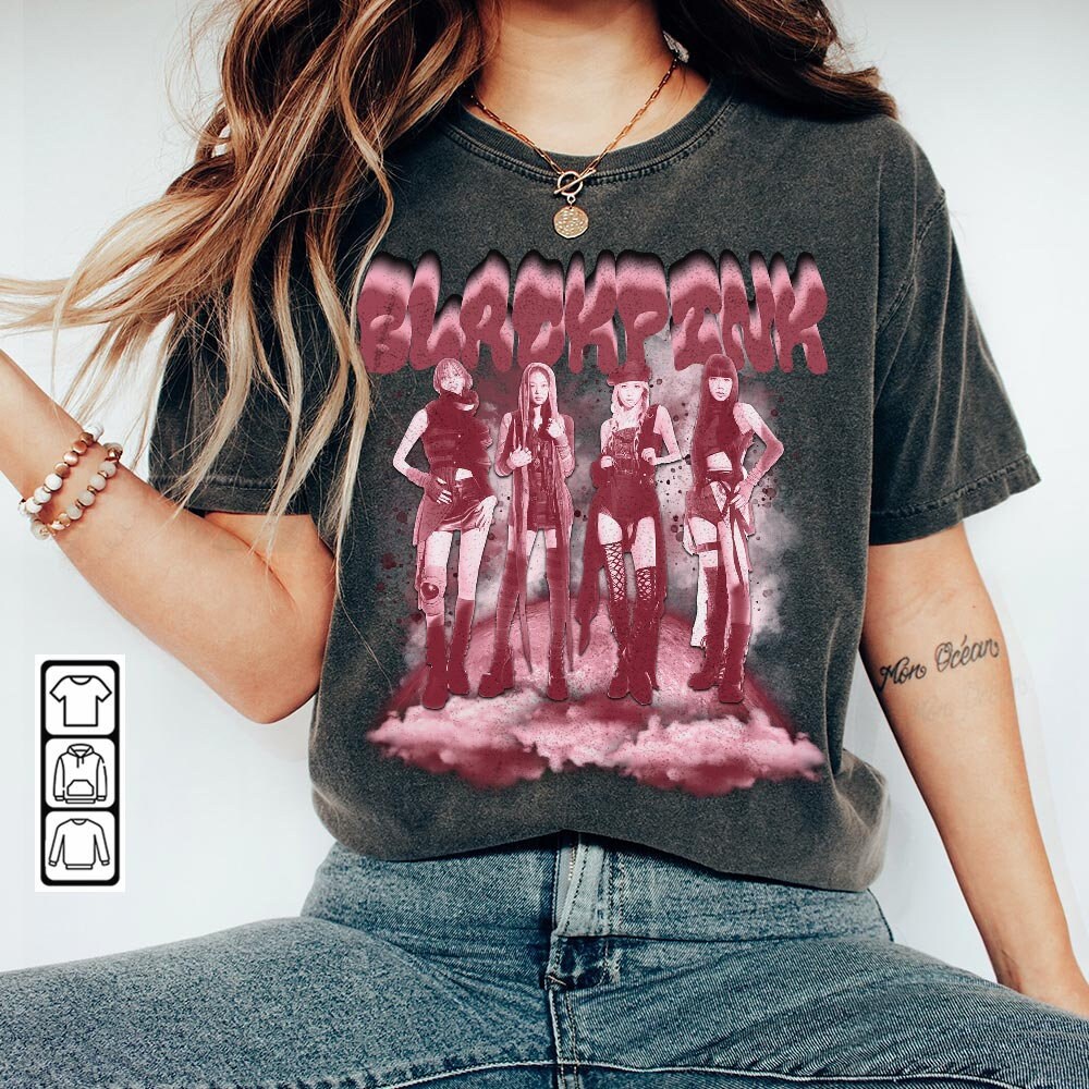 Maglietta Ufficiale BLACKPINK Photo - Skinny Fit Donna, Colore Nero, Cotone Morbido, Taglie XS-XXL