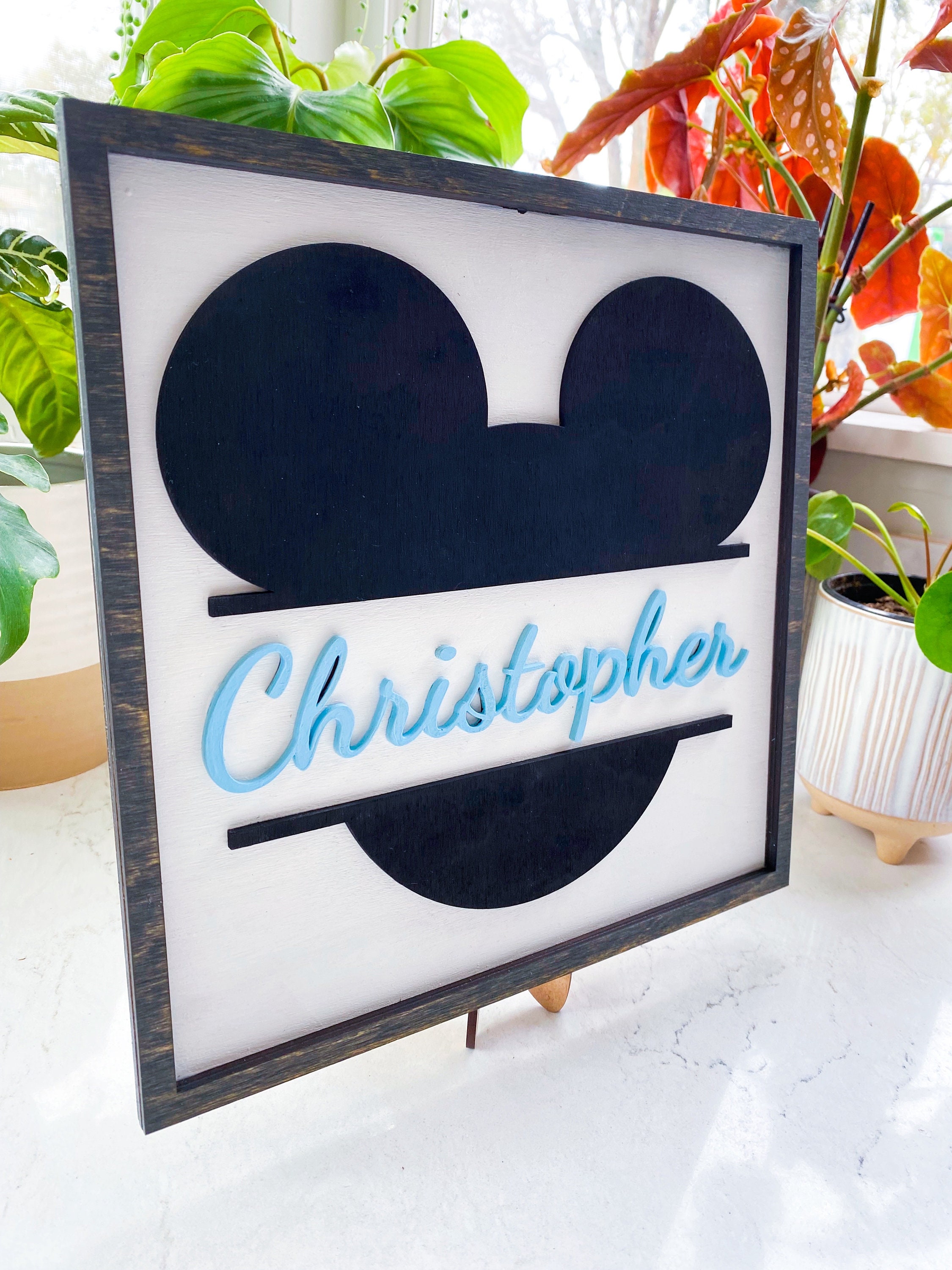 Mickey Mouse Name Sign Disney Font Name Sign Custom Name Sign Disney