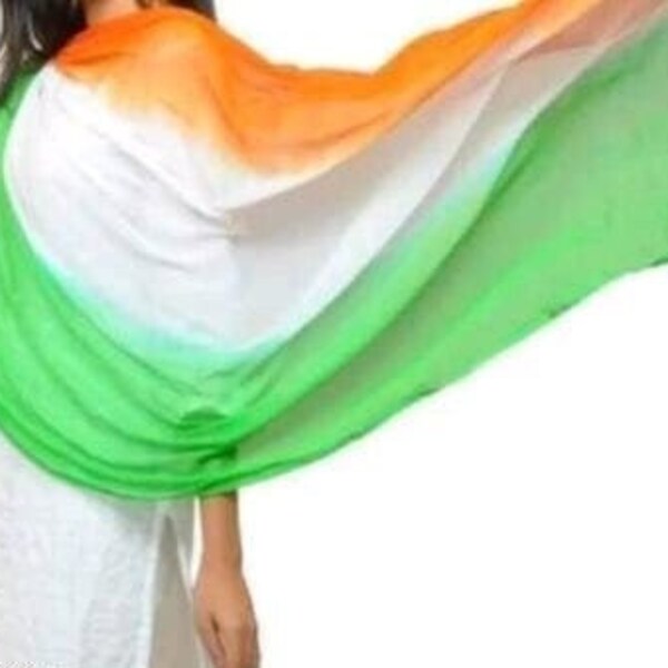 10pc Express shipping 26 January special three color dupattas for The Indian Republic Day Tiranga dupataa / Indian flag color dupatta scarfs