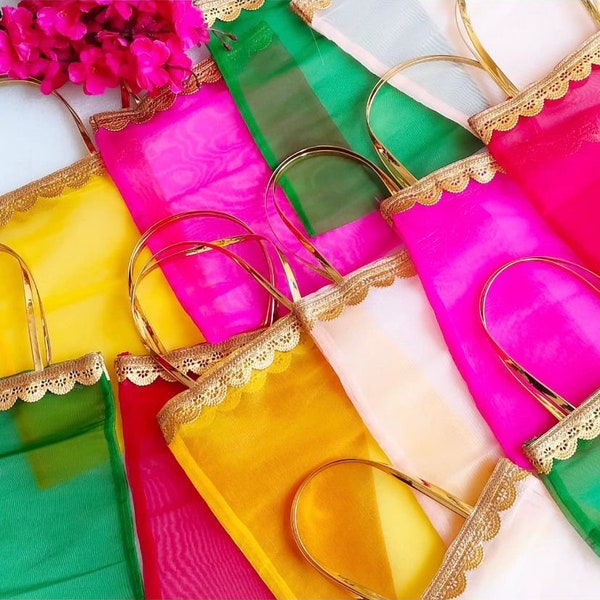 Colorful wholesale organza bags for gifting, Wedding Party Gift Bags, Size 9x10 inches, Free shipping