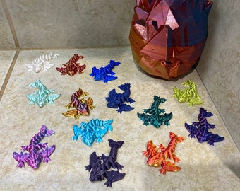 3D Printed Authorized Cinderwing3D Silky Articulated Baby Tiny Wyvern Dragon Party Favors Goodie Bags Fidget Unpainted Eyes