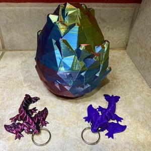 3D Printed Articulated 3 1/2&quot; Baby Wyvern Dragon Keychain Fidget Authorized Cinderwing3D Key Chain