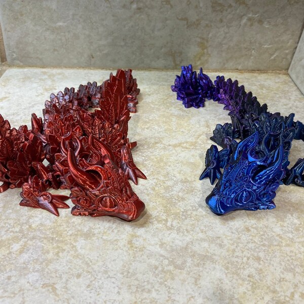 Ready to Ship 3D Printed Dragon Scale Egg Sets Cats Crystal Articulated Lunar Dragon Flexi