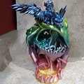 3D Printed Dragon Dice Tower Mushroom Castle Rainbow with Dragon Holder Authorized Flexi Cinderwing3D PLA Poseable Crystalwing