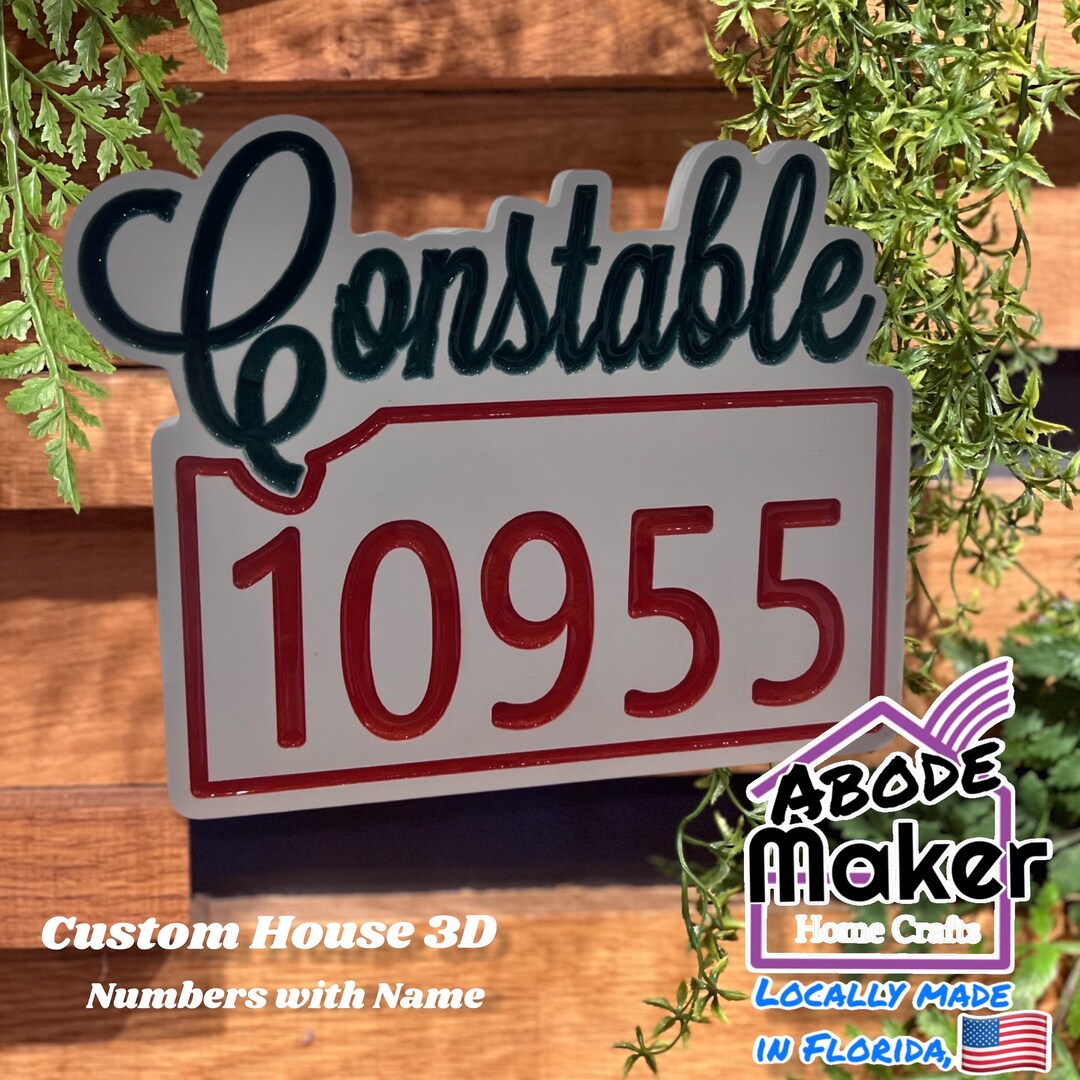 Custom Epoxy PVC House Numberaddress Sign Can Make Them in Team Color