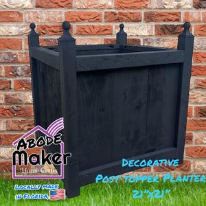 Cedar Decorative Planter Pot for patio porch or garden, Front Porch Decor,