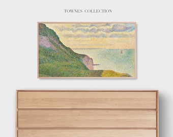 Seascape at Port-en-Bessin | Samsung Frame TV Art | Rare Art DIGITAL Painting