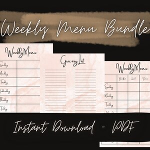 Weekly Menu Bundle