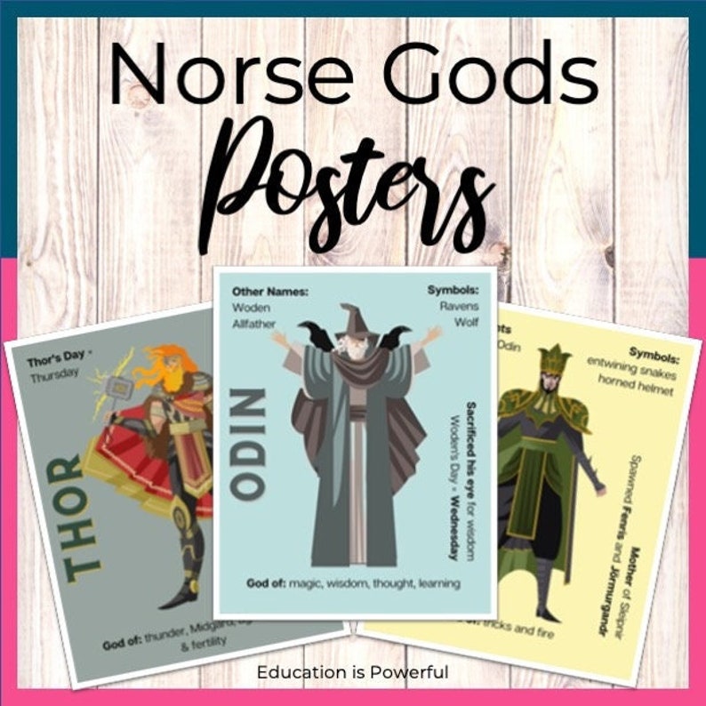 Norse Mythology Posters | Posters of the Norse Gods and Goddesses for ...