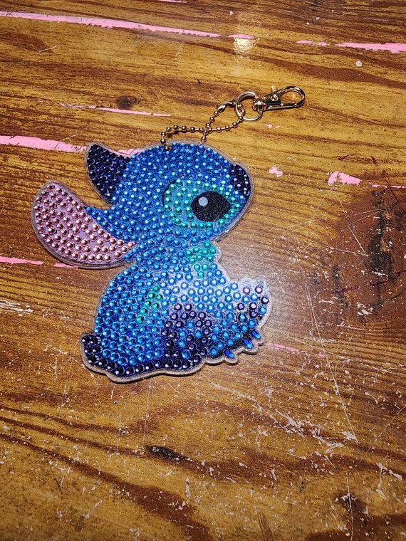 CaitieBugGifts Stitch Diamond Art Keychain