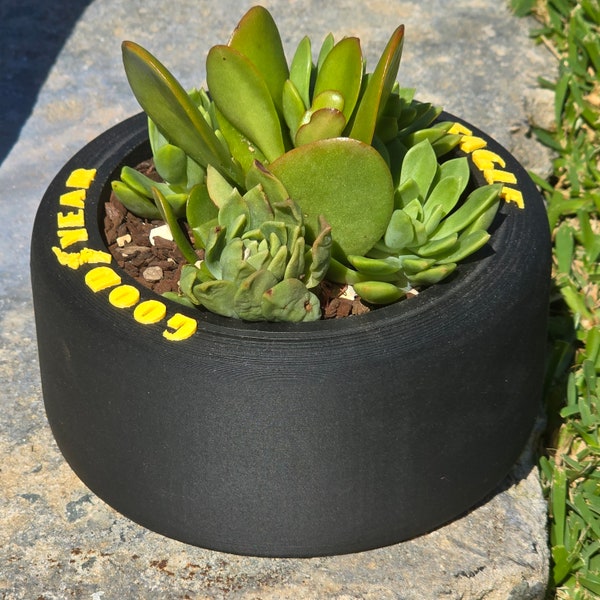 NASCAR Tire Planter | Slick NASCAR Tire Planter | Succulents, Cacti, Coins, Pens | Great NASCAR Gift or Motorsport Gift | Goodyear Tire