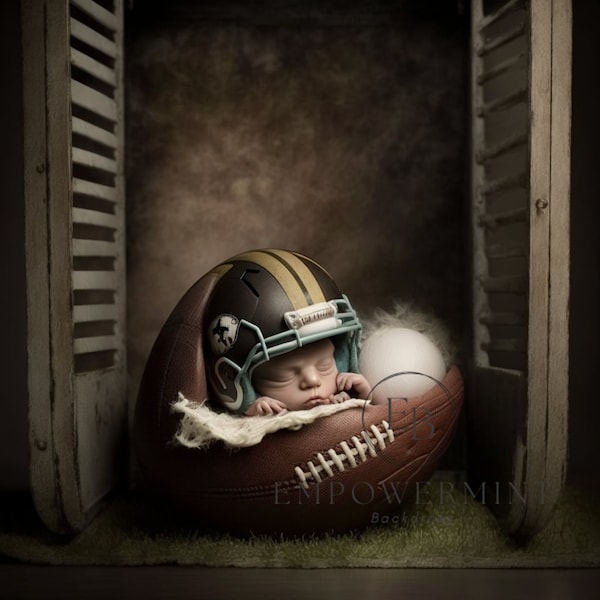 Football newborn digital backdrop prints instant photography, football background photography props