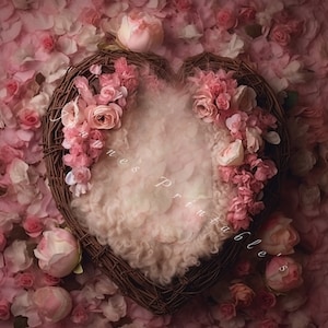 Rose cushion new born back drop, brown cushion for newborn background photography props, stars.