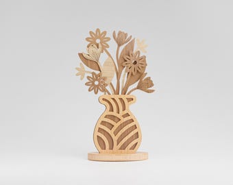 Laser Cut Flower Vase, Mandala Table Decor SVG (Digital Download)