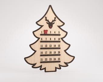 Christmas Tree Advent Calendar SVG | Laser Cut File