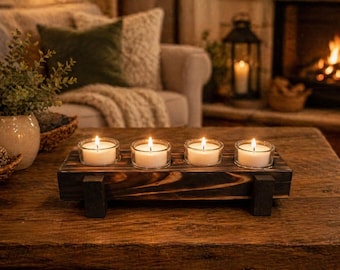 Custom tea light cable holder staggered setting