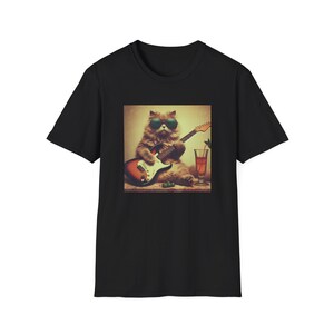 Musician cat vintage T-shirt (unisex)