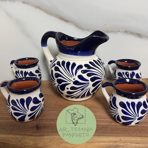 Mini Pitcher Set with 4 Mini Mugs | Mini Jarra con 4 Mini Tazas | Made in Mexico | Hecho en Mexico