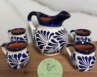 Mini Pitcher Set with 4 Mini Mugs | Mini Jarra con 4 Mini Tazas | Made in Mexico | Hecho en Mexico
