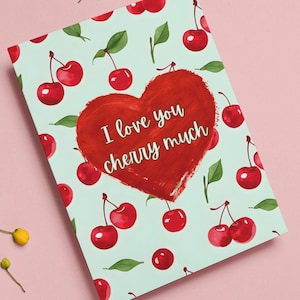 Cherry Valentines Cards, afdrukbare Classroom Valentines, Valentijnsdagkaarten voor kinderen, Valentijnsdagkaarten voor vriendin-vriendje