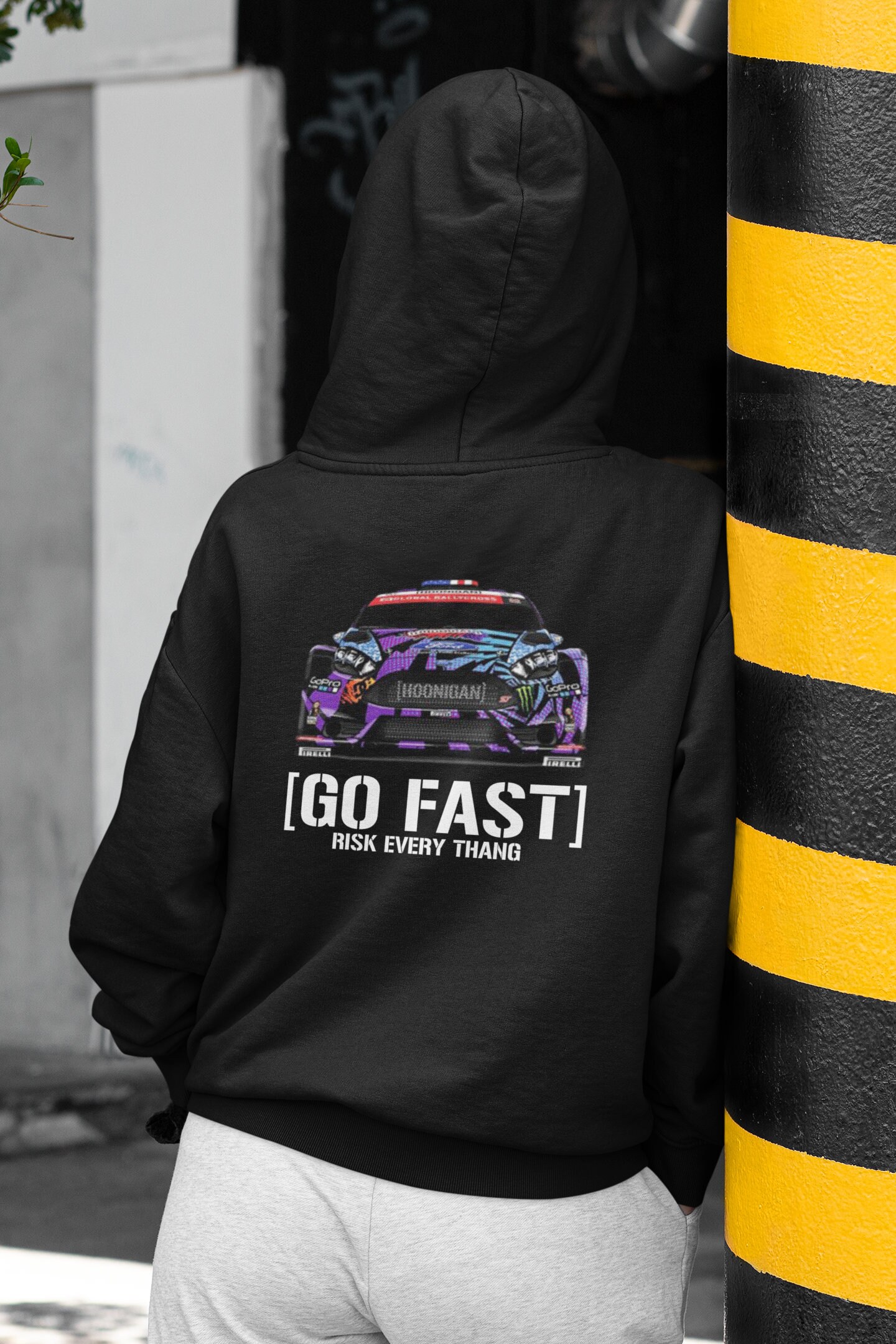 Hoonigan flag hoodie top