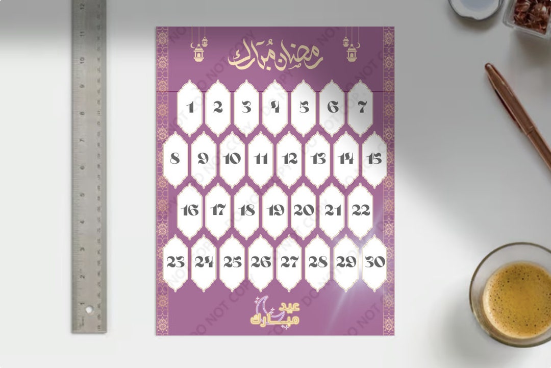 Ramadan Countdown Calendar, Ramadan Calendar, Ramadan Kids Activity ...