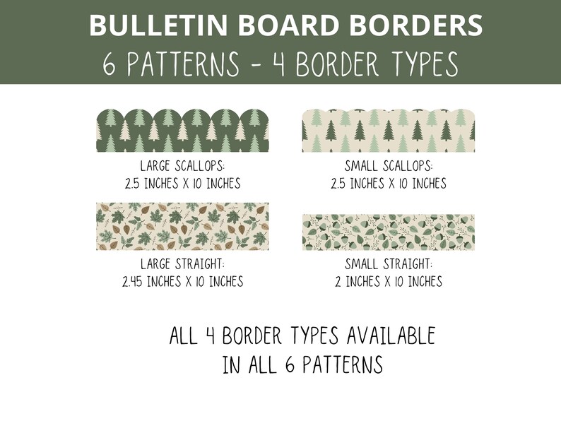 PRINTABLE Forest Bulletin Board Borders Nature Bulletin Borders With