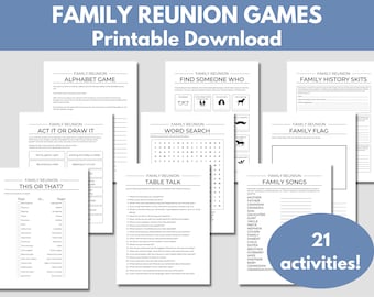 Family Reunion Games Bundle for Adults and Kids Pass the Gift Family ...