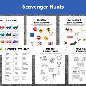 Road Trip Activity Pack - Printable Travel Game Bundle for Kids ...