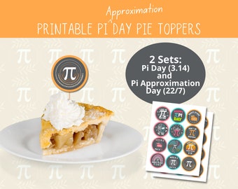 Pi Day (und Pi Annäherungstag) Dessert Toppers für Pie, Cupcakes oder Geschenkanhänger