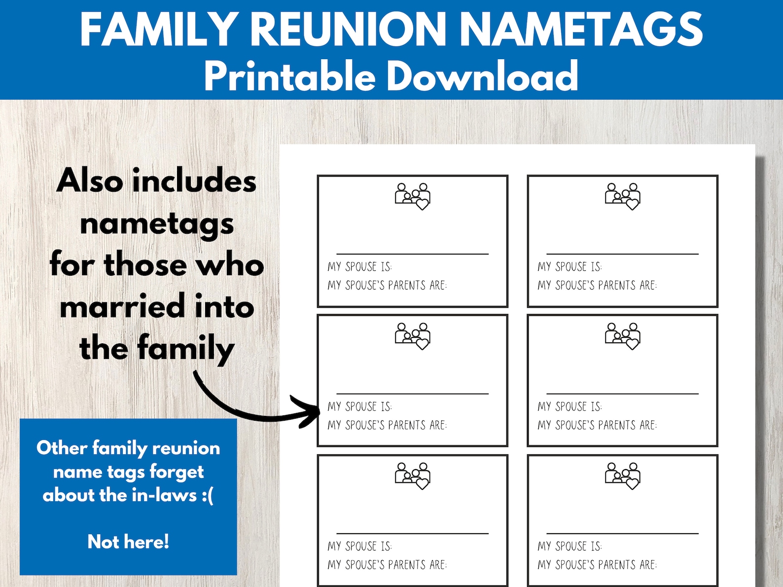 Family Reunion Name Tags Printable Reunion Nametags With Family Tree ...