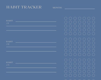 Habit Tracker Goals Tracker Growth Planner Planner Organiser Self Care ...