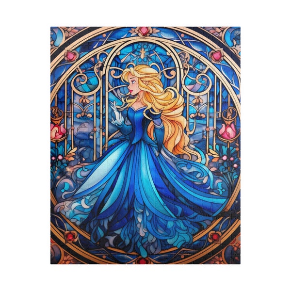 Stained Glass Fairytale Princess Puzzle, Gifts, Fantasy Goddess Queen Jigsaw Puzzle, Games, Difficult Puzzle (110, 252, 500-piece)