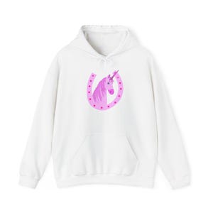 Unicorn Vibes Hooded Sweatshirt | Cute Gift for Teens, Cozy Layer, Fun Fashion, Unicorn Lovers, Birthday Present, Animal Apparel