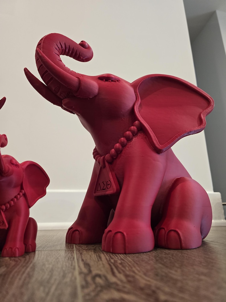 Small Delta Sigma Theta Elephant Statue 5.5 x 3 x 5.5 inches image 10