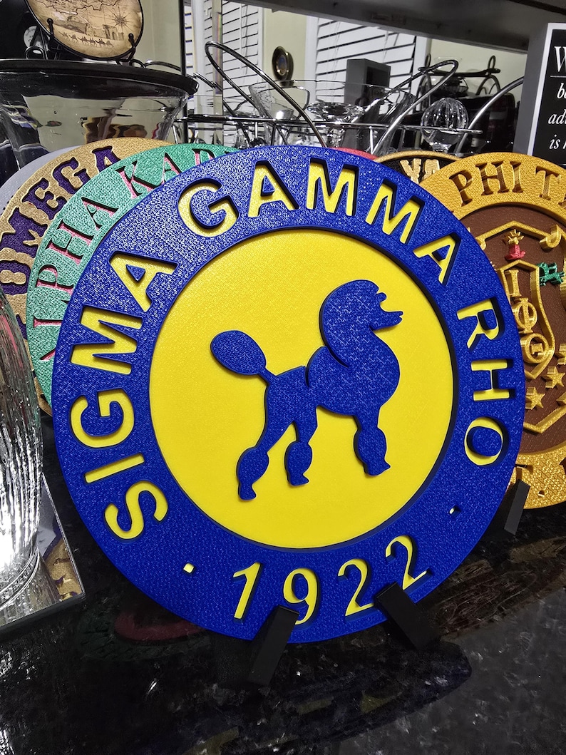 Sigma Gamma Rho Sorority Decorative Circular Plate W/ 2-piece Display ...